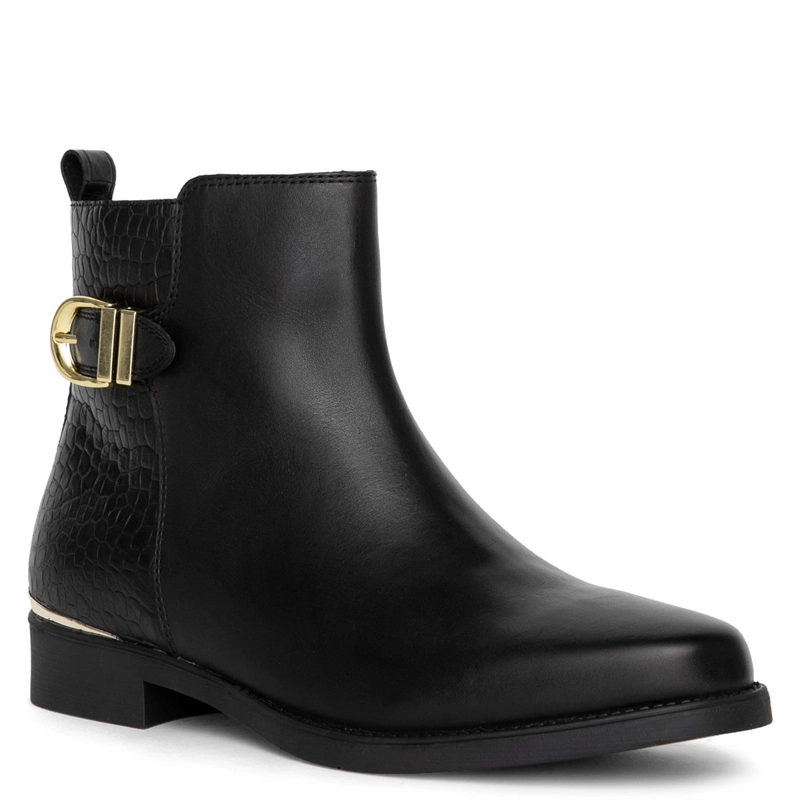BOTINES MUJER GACEL NEGRO HORTENCIA CUERO - 3