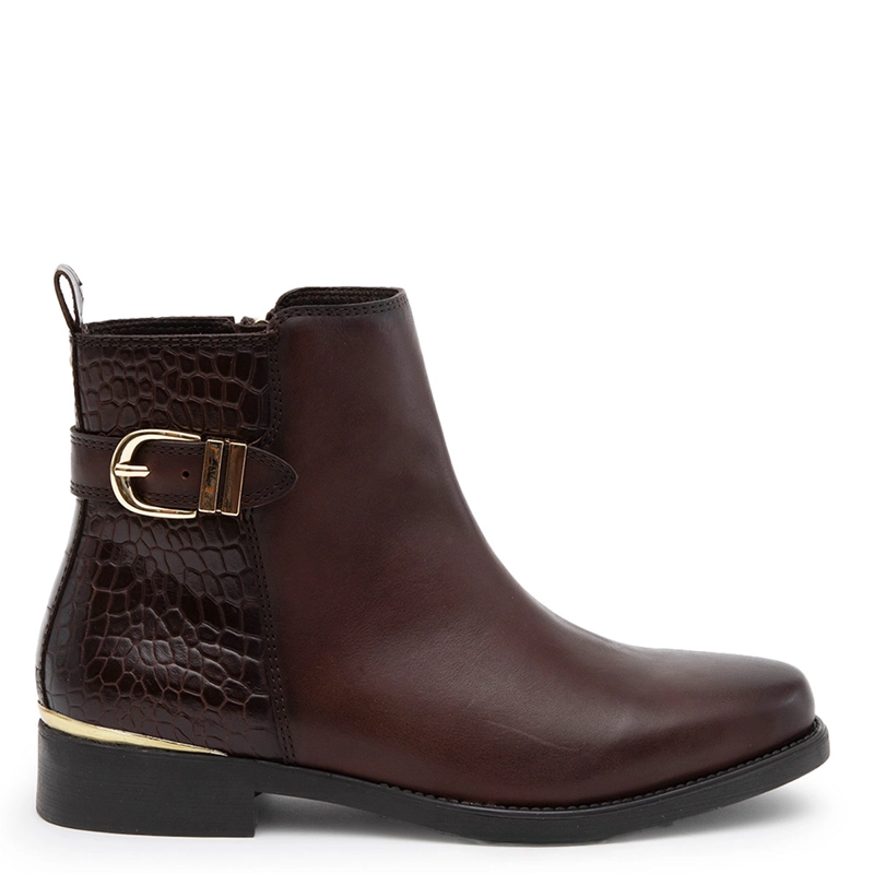 BOTINES MUJER GACEL CHOCOLATE HORTENCIA CUERO - 1