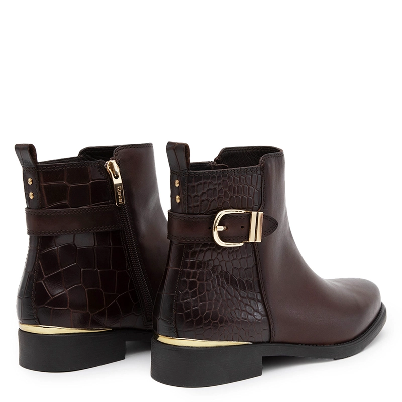 BOTINES MUJER GACEL CHOCOLATE HORTENCIA CUERO - 5