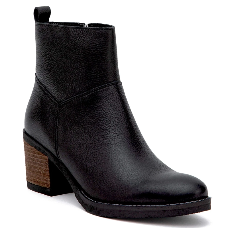 BOTINES MUJER GACEL NEGRO PIERA CUERO - 3