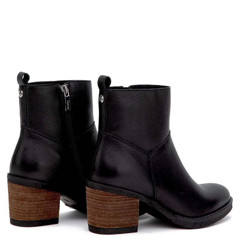 BOTINES MUJER GACEL NEGRO PIERA CUERO - 5