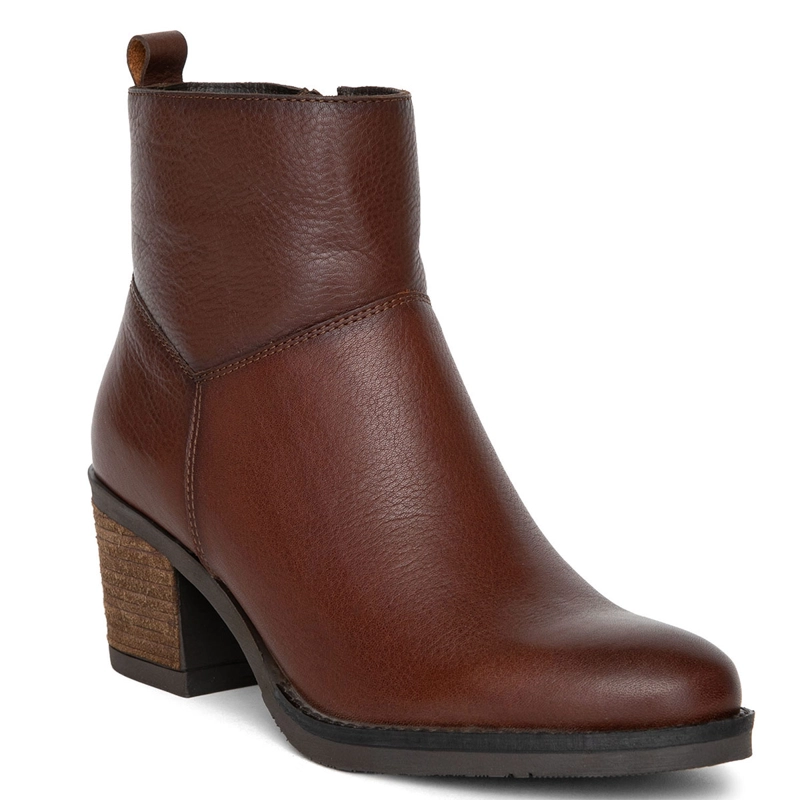 BOTINES MUJER GACEL CHOCOLATE PIERA CUERO - 1