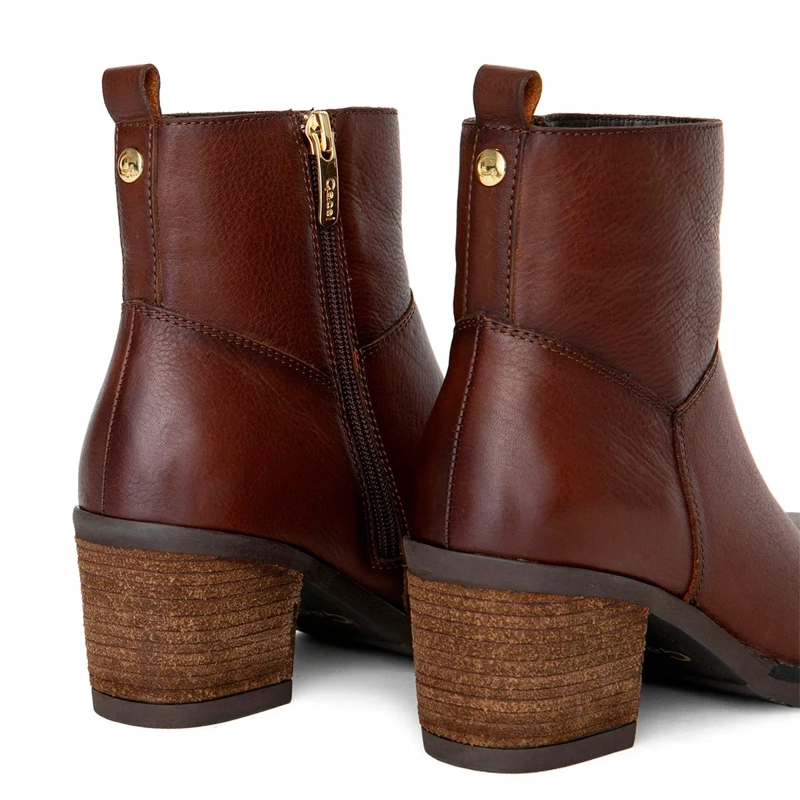 BOTINES MUJER GACEL CHOCOLATE PIERA CUERO - 3