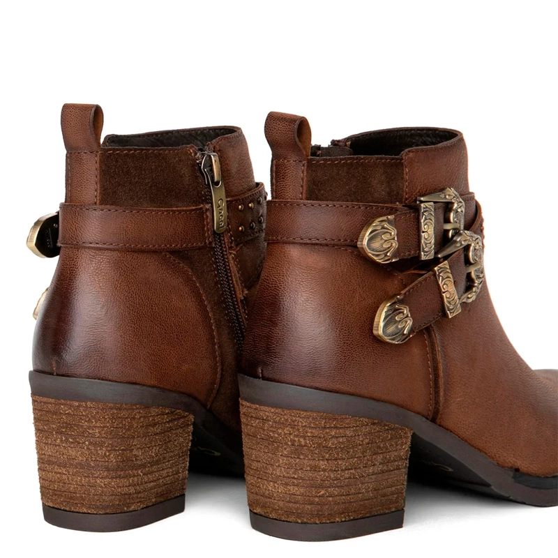 BOTINES MUJER GACEL CHOCOLATE PIERA CUERO - 5