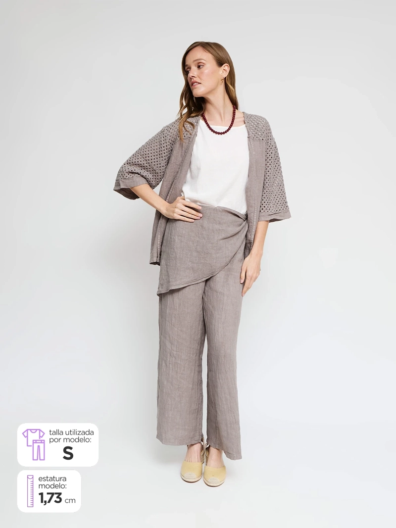 PANTALÓN MUJER TATIENNE LINO  - 1
