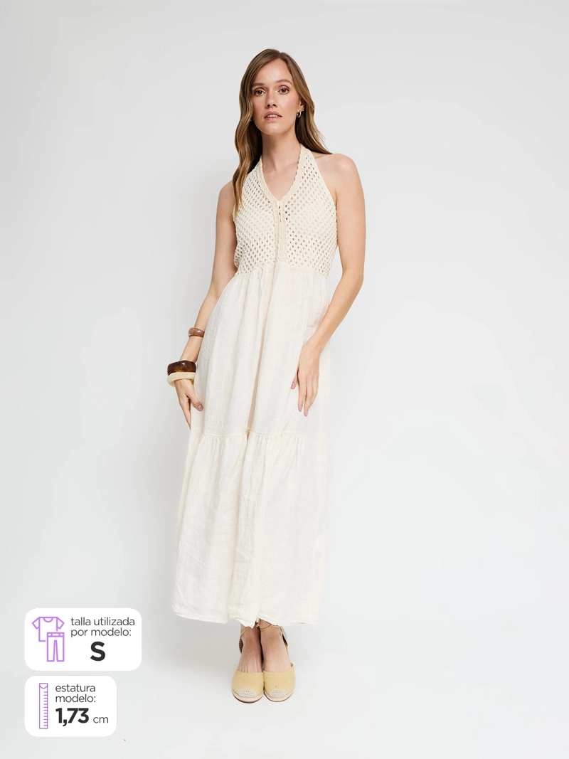 VESTIDO MUJER TATIENNE LINO  - 1