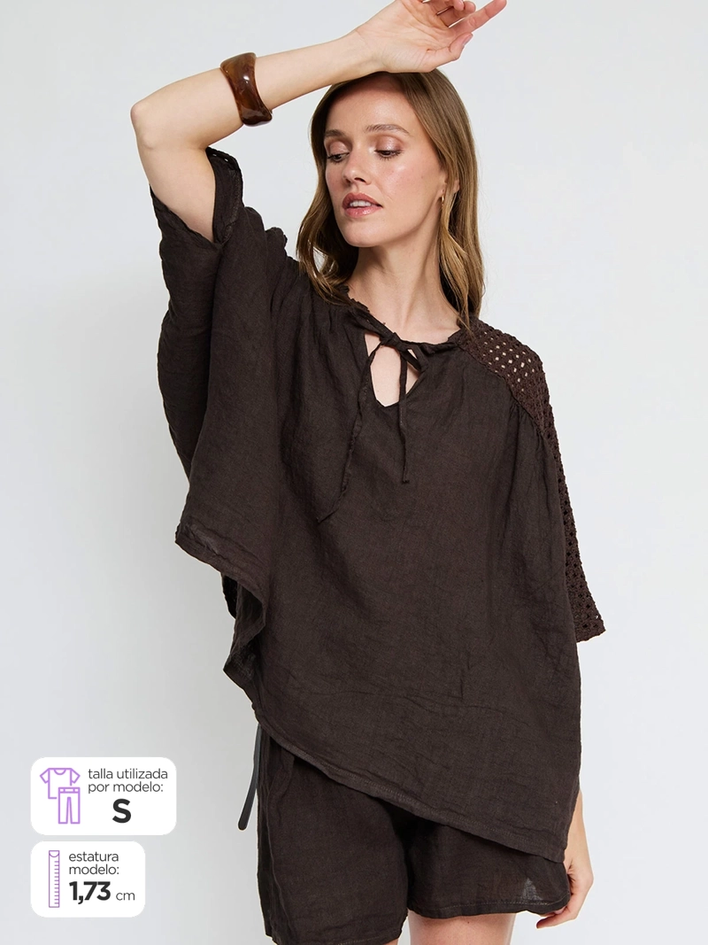 BLUSA MUJER TATIENNE LINO