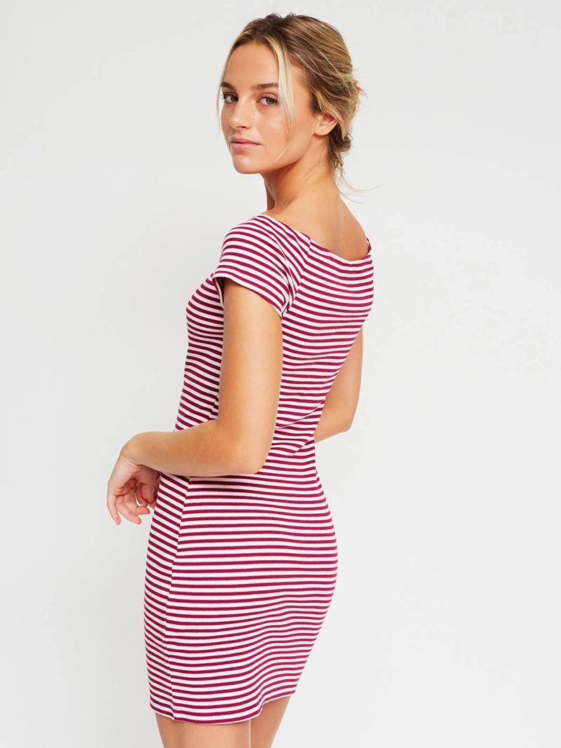 VESTIDO MUJER INDEX ALGODÓN CORTO HOMBRO DESCUBIERTO - 3