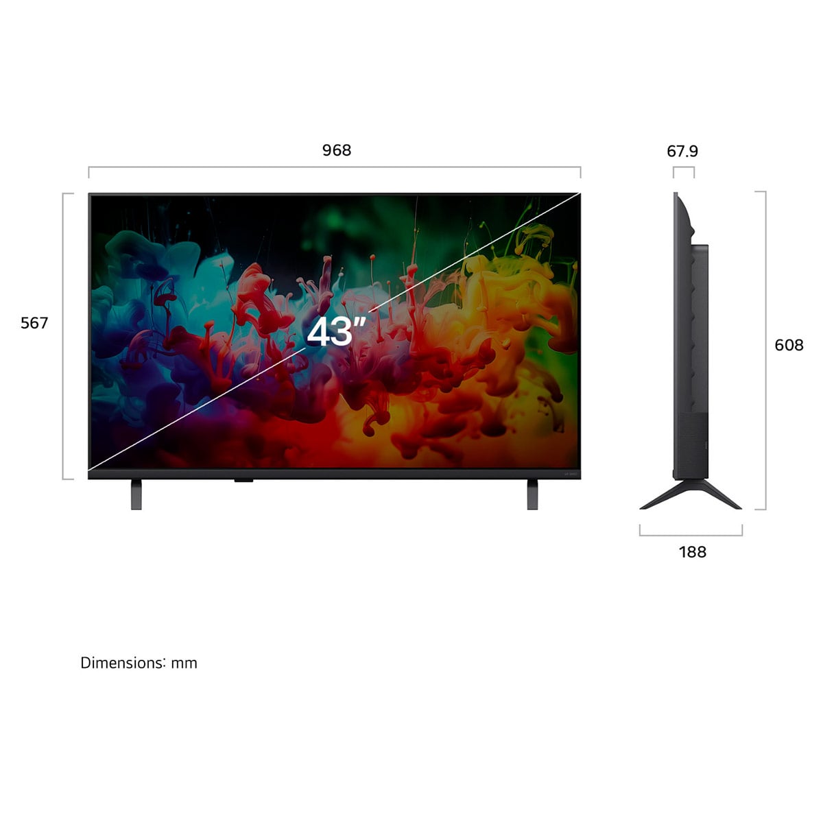 SMART TV LG QNED 4K UHD 43” 43QNED70BSA - 3