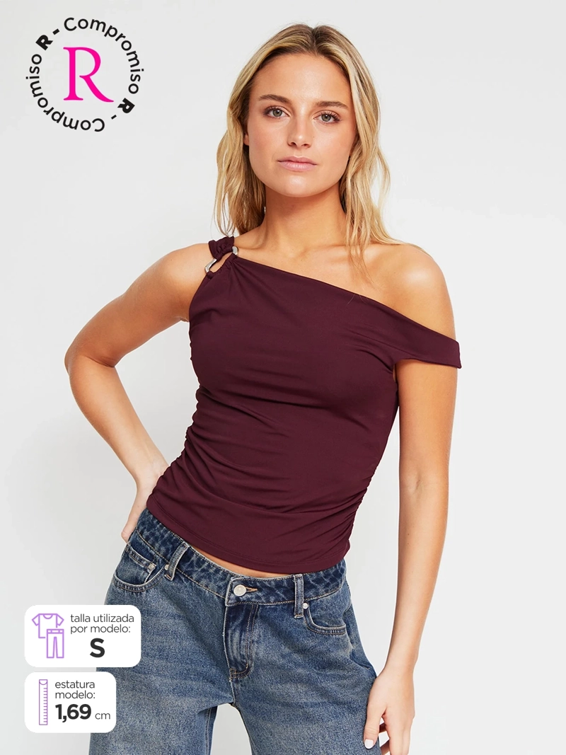 POLERA MUJER INDEX HOMBRO CAÍDO
