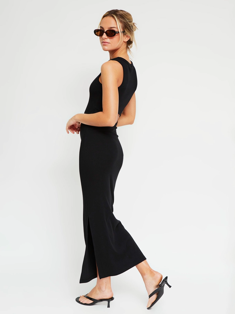 VESTIDO MUJER INDEX ALGODÓN LARGO ESPALDA DESCUBIERTA - 2