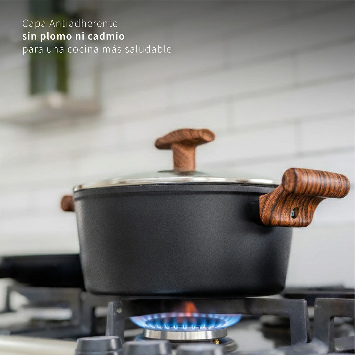 BATERÍA DE COCINA SIMPLIT OREGON ANTIADHERENTE 5 PIEZAS NEGRO - 7