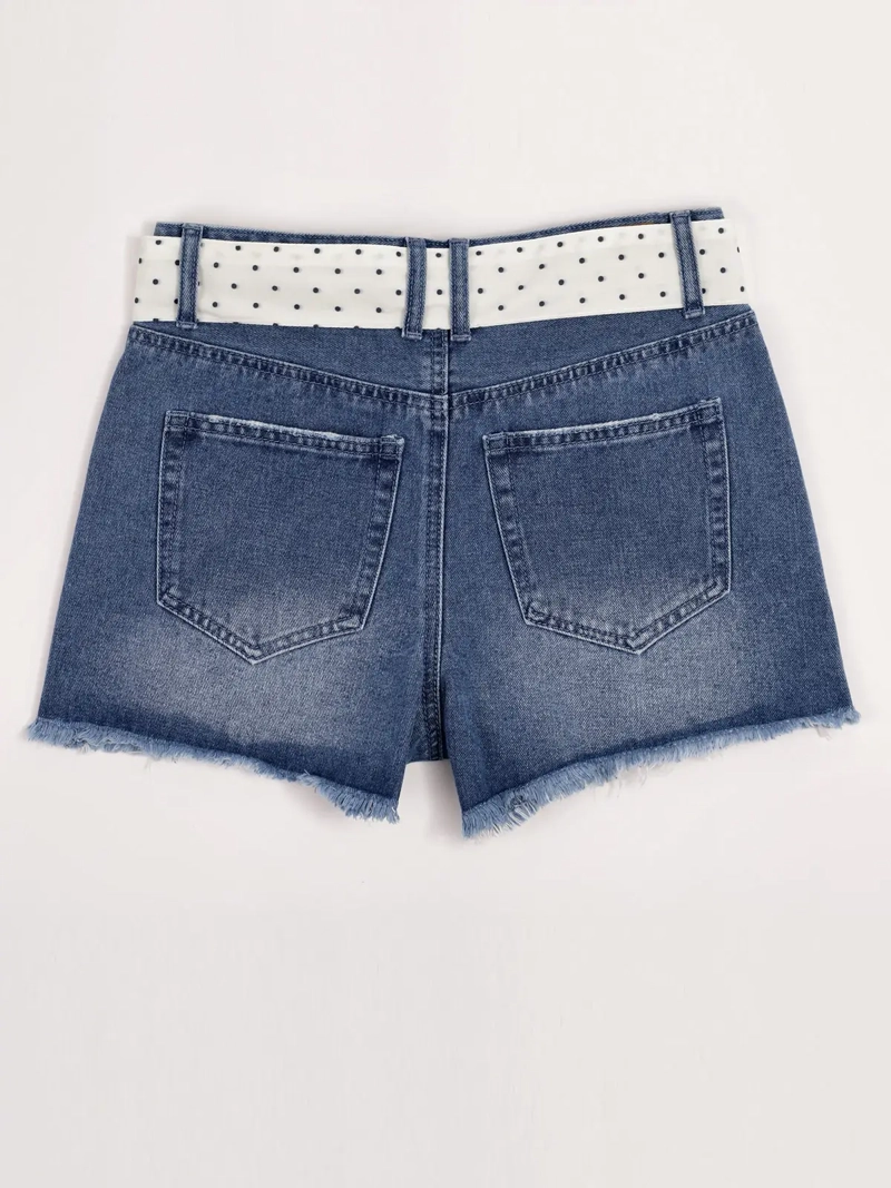 SHORT NIÑA INDEX TEEN ALGODÓN ROTURAS - 2