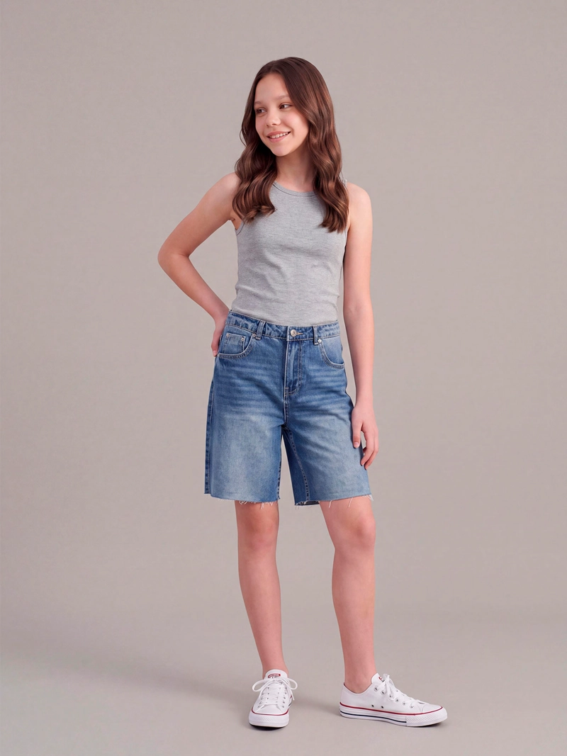 SHORT NIÑA INDEX TEEN ALGODÓN LARGO - 1