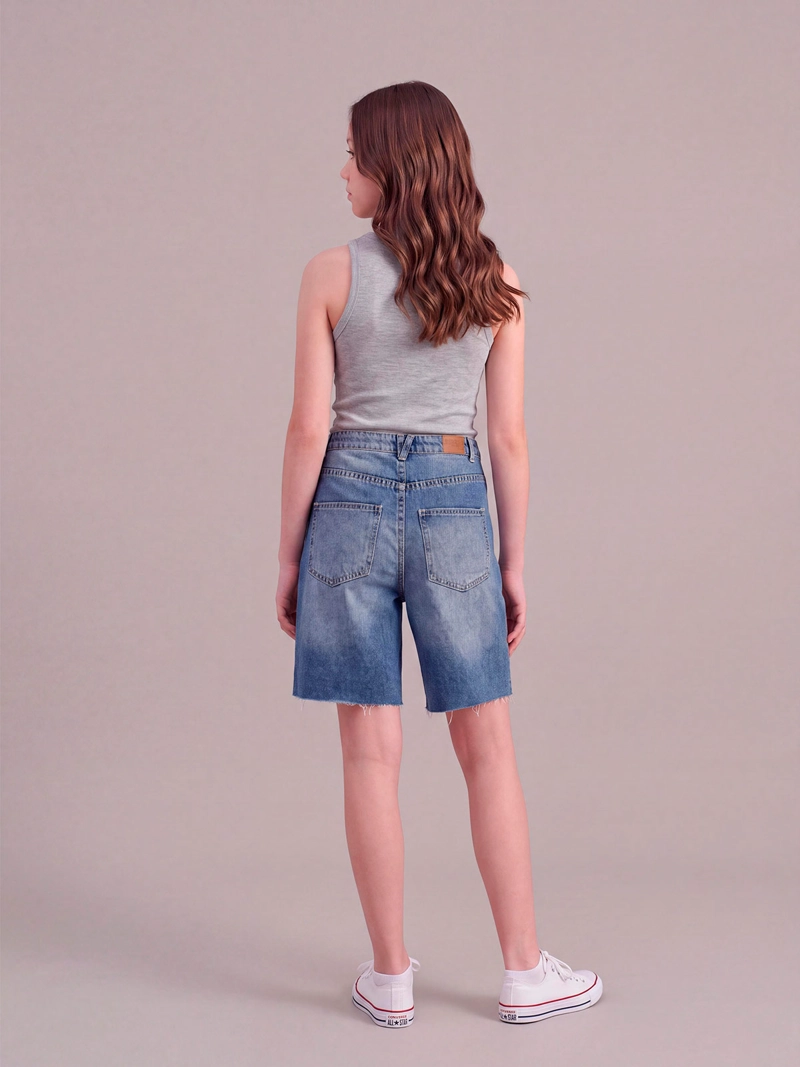 SHORT NIÑA INDEX TEEN ALGODÓN LARGO - 2