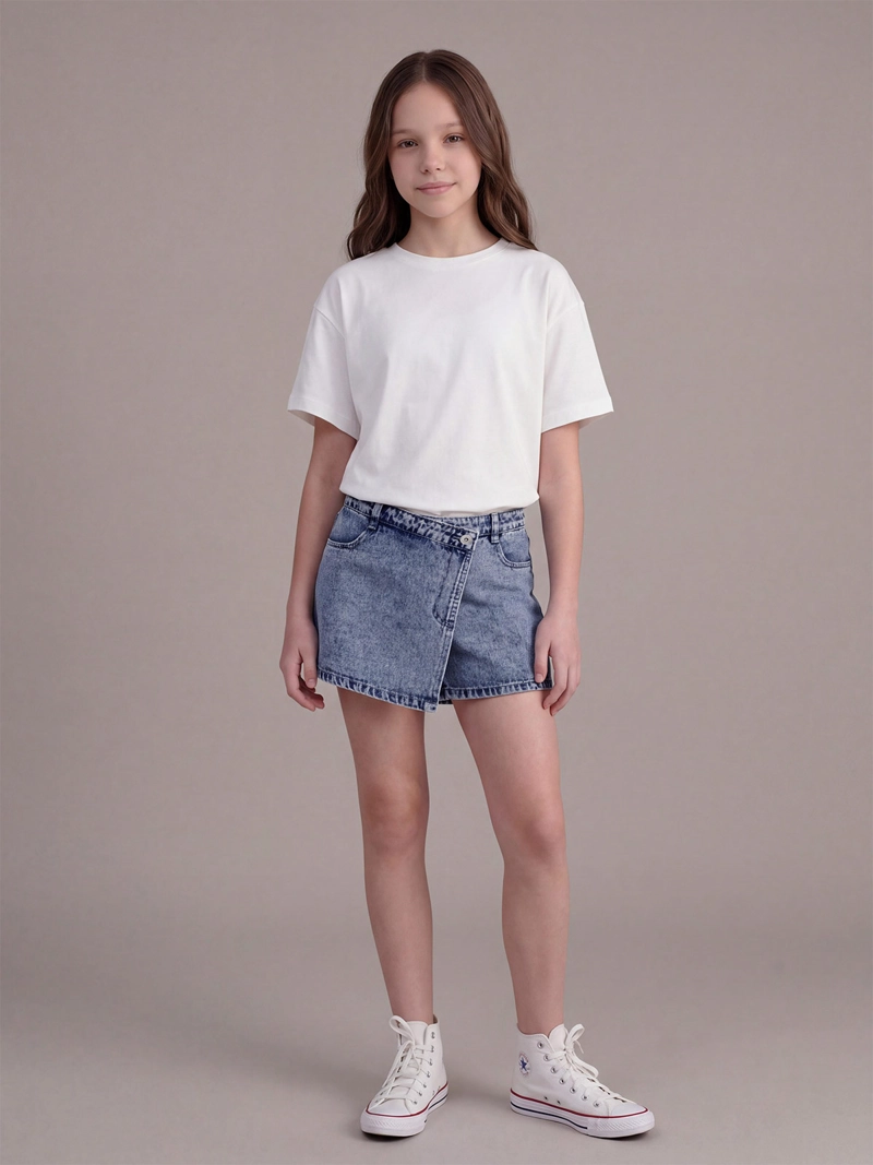 FALDA SHORT NIÑA INDEX TEEN ALGODÓN DENIM