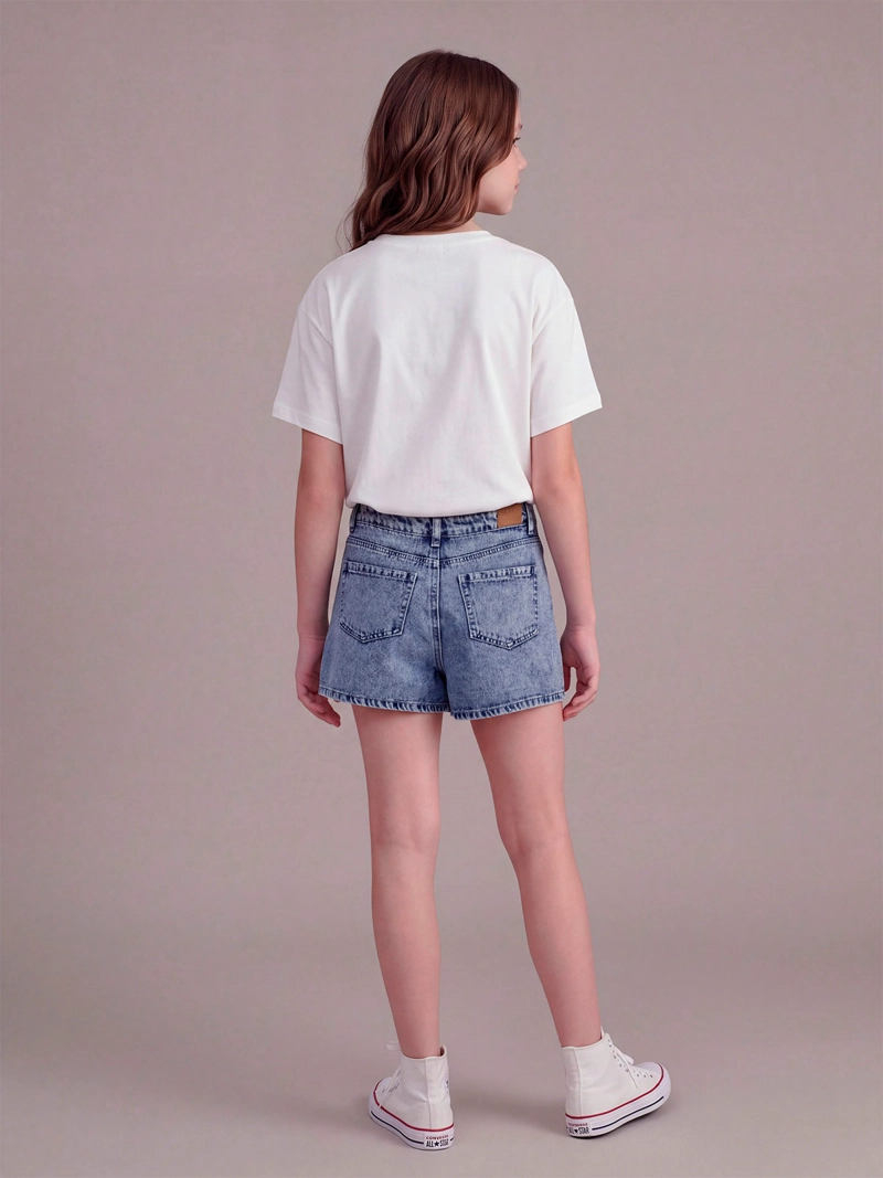 FALDA SHORT NIÑA INDEX TEEN ALGODÓN DENIM - 2