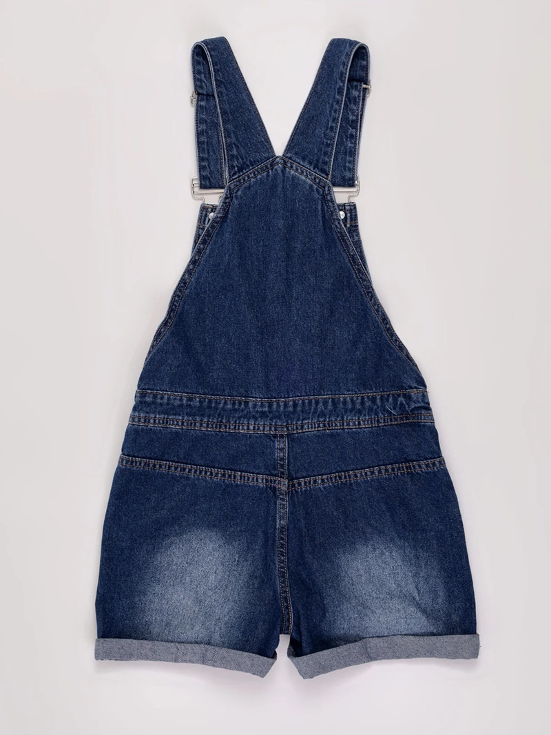 JARDINERA NIÑA INDEX TEEN ALGODÓN CORTA DENIM RASGADO - 2