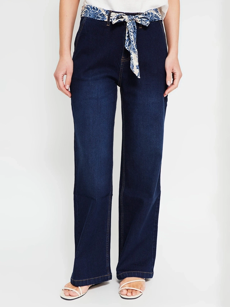 JEANS MUJER AZIZ ALGODÓN REGULAR ANCHO - 2