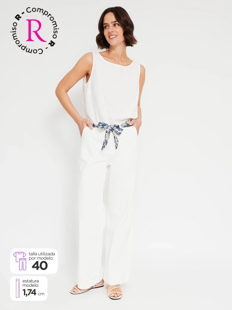 JEANS MUJER AZIZ ALGODÓN REGULAR ANCHO - 1