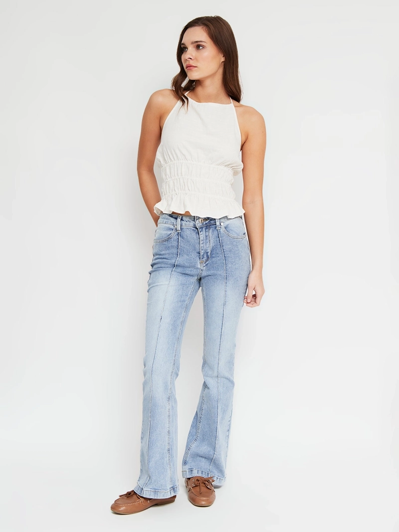 BLUSA MUJER INDEX ALGODÓN HALTER - 4