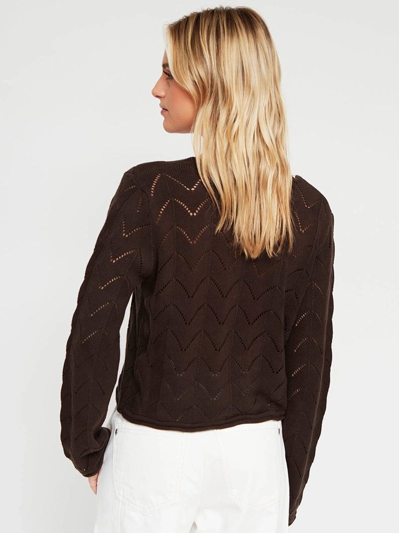SWEATER MUJER BARBADOS ALGODÓN MANGA LARGA PUNTO DESAGUJADO - 2