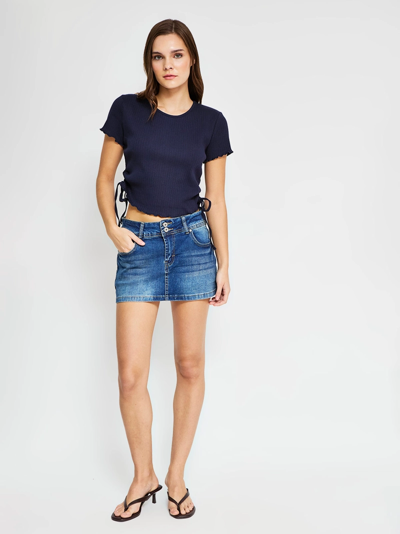 POLERA MUJER AEROPOSTALE ALGODÓN TIRAS - 4