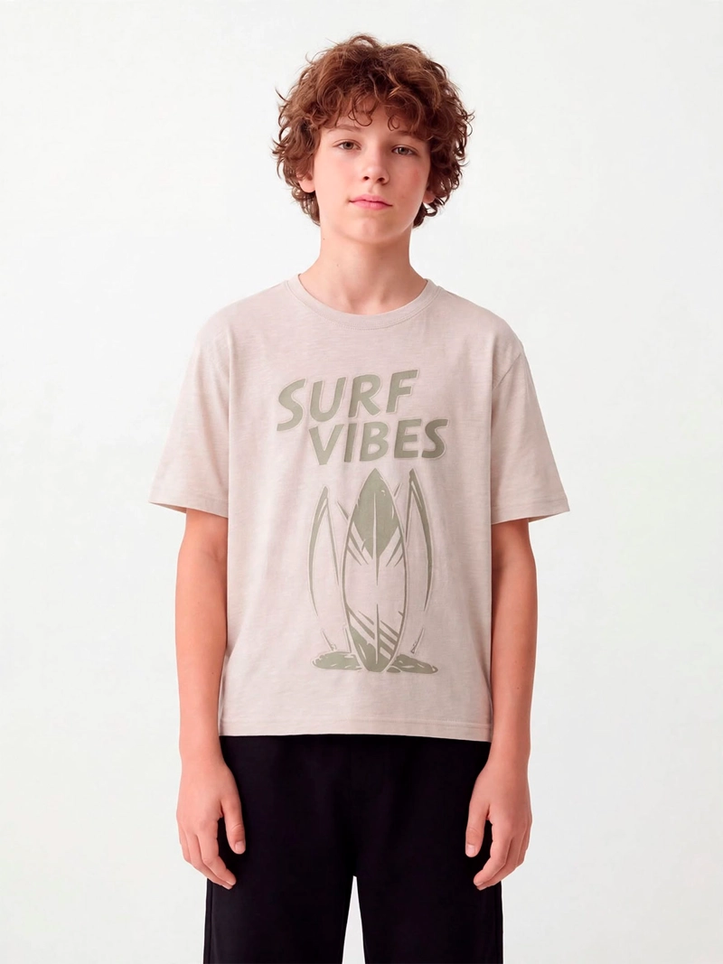 POLERA NIÑO CLOUDBREAK MANGA CORTA REGULAR FIT ALGODÓN - 1