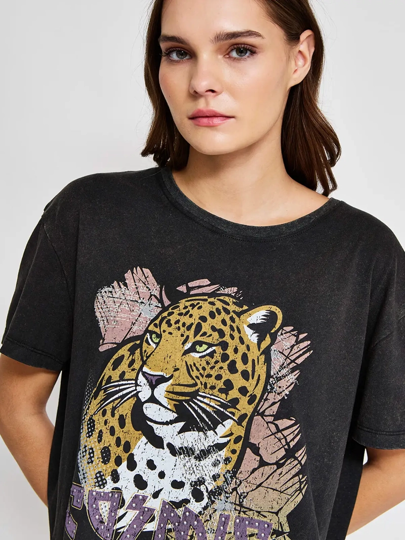 POLERA MUJER BARBADOS ALGODÓN MANGA CORTA GRÁFICA - 3