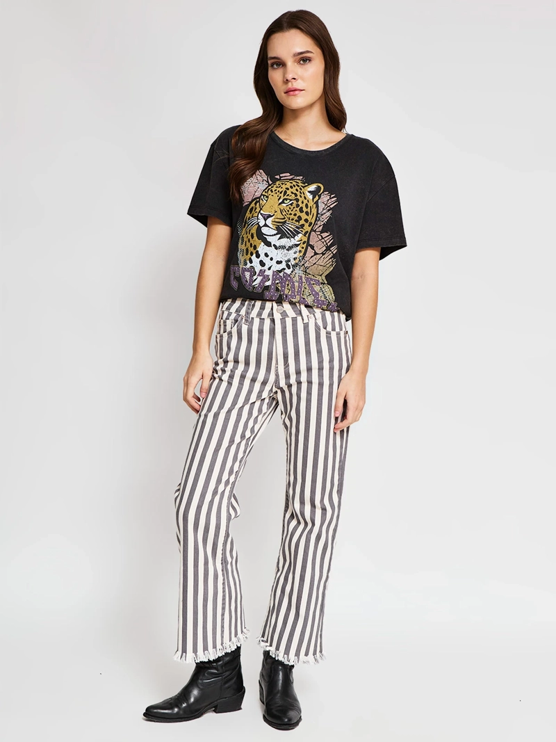 POLERA MUJER BARBADOS ALGODÓN MANGA CORTA GRÁFICA - 4