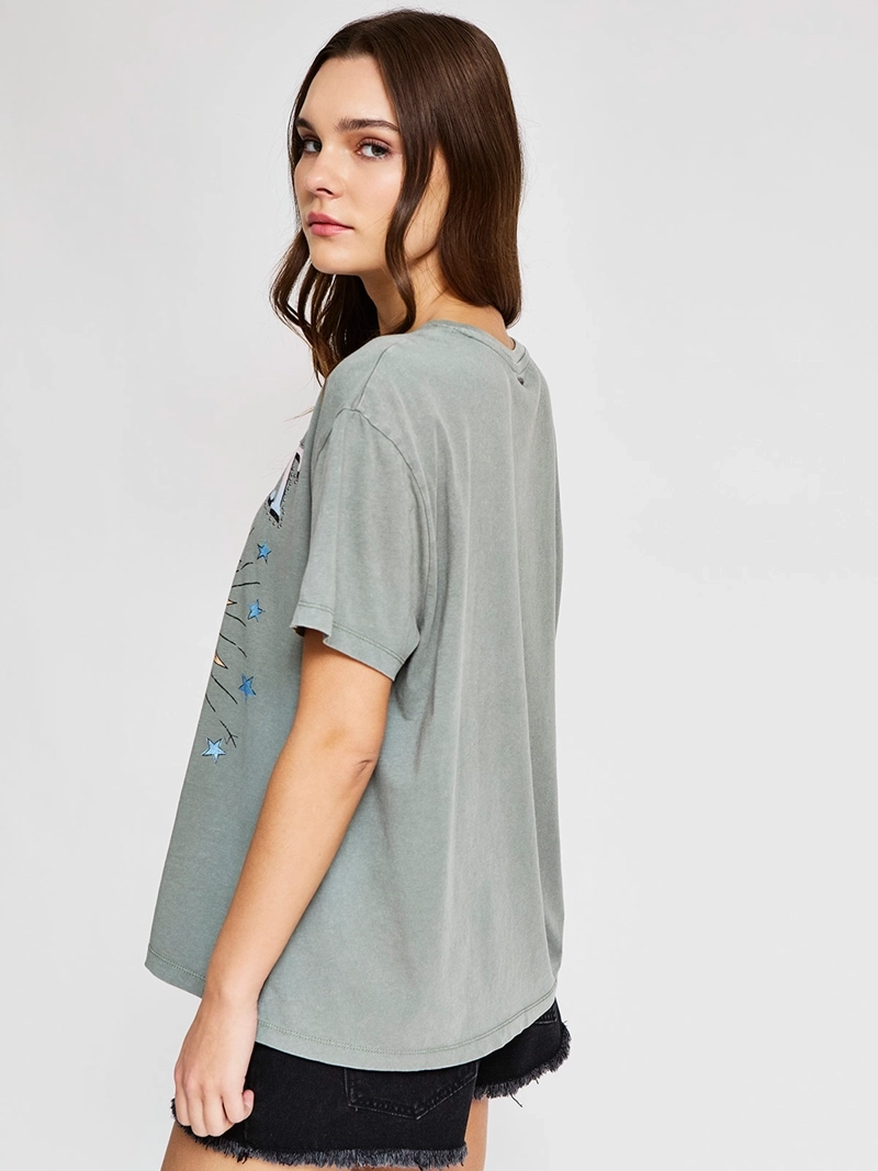 POLERA MUJER BARBADOS ALGODÓN MANGA CORTA GRÁFICA - 2