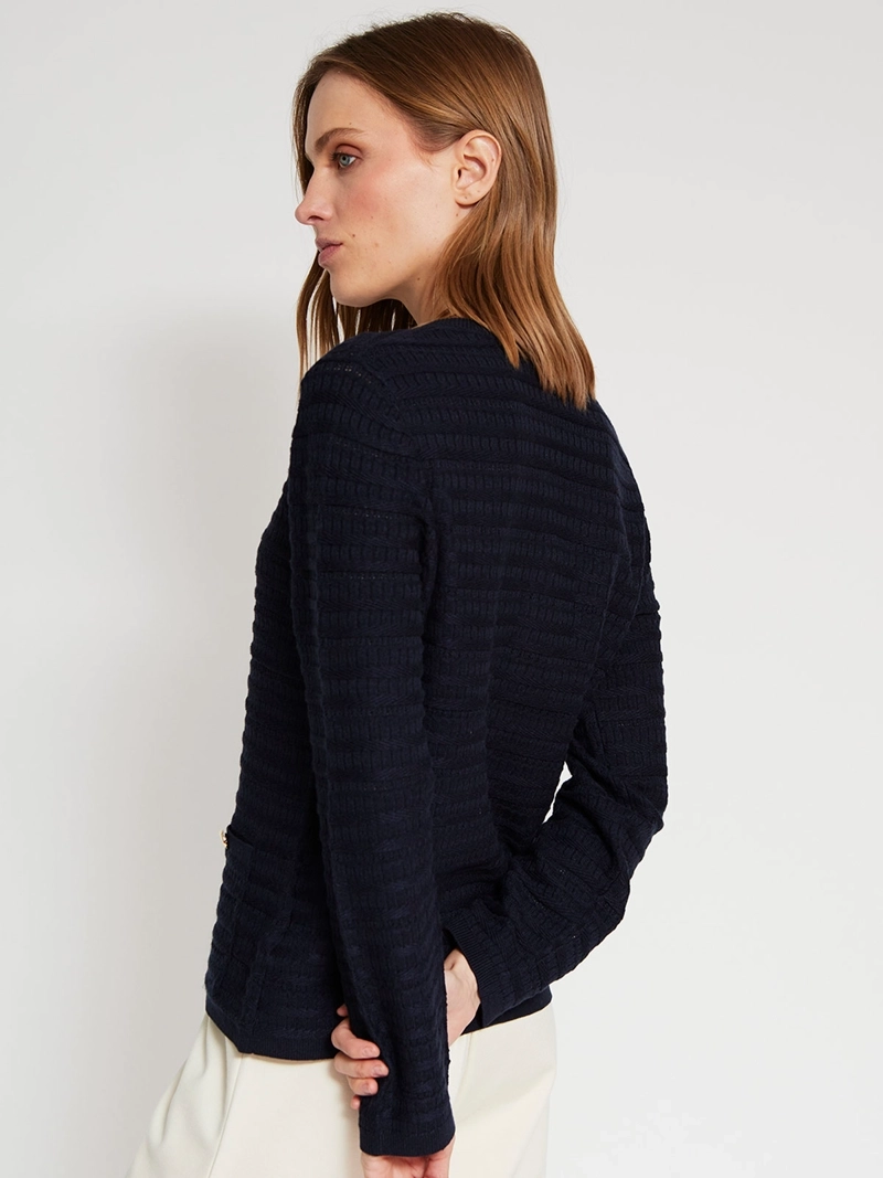 CARDIGAN MUJER CACHAREL MANGA LARGA BOTONES - 2