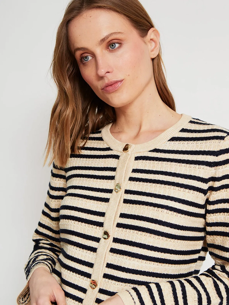 CARDIGAN MUJER CACHAREL MANGA LARGA BOTONES - 3