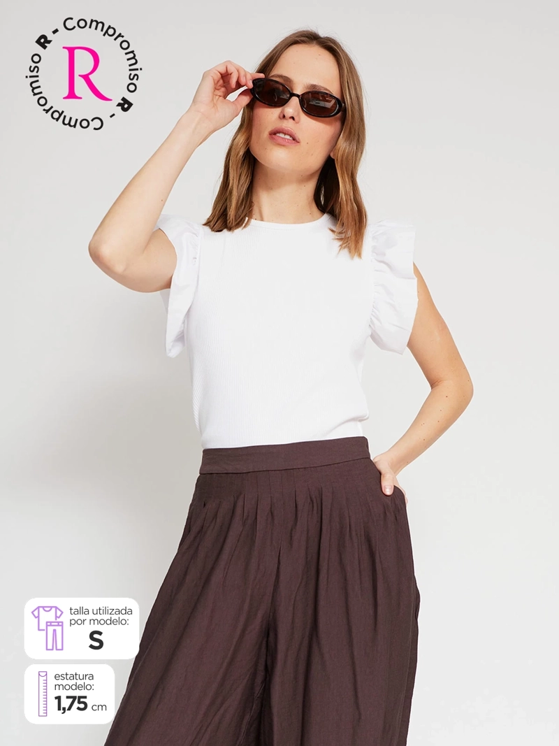 POLERA MUJER MARQUIS ALGODÓN VUELOS
