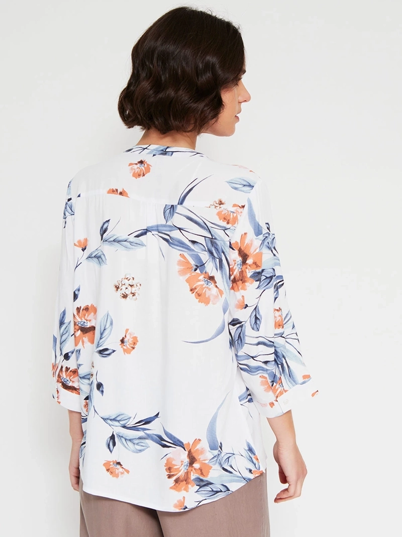 BLUSA MUJER AZIZ MANGA 3/4 ESTAMPADA MAO - 2