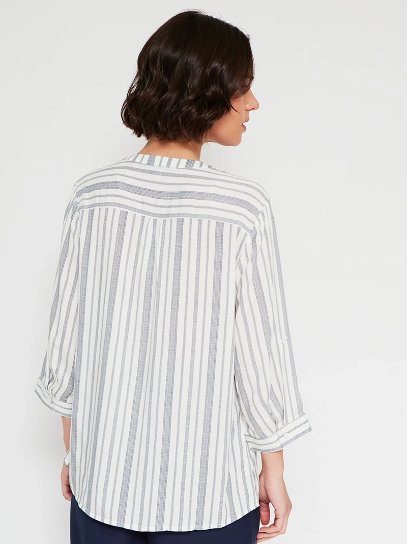 BLUSA MUJER AZIZ MANGA 3/4 ESTAMPADA MAO - 2