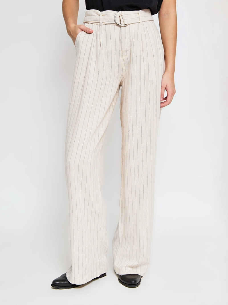 PANTALÓN MUJER BARBADOS LINO CINTURÓN - 2