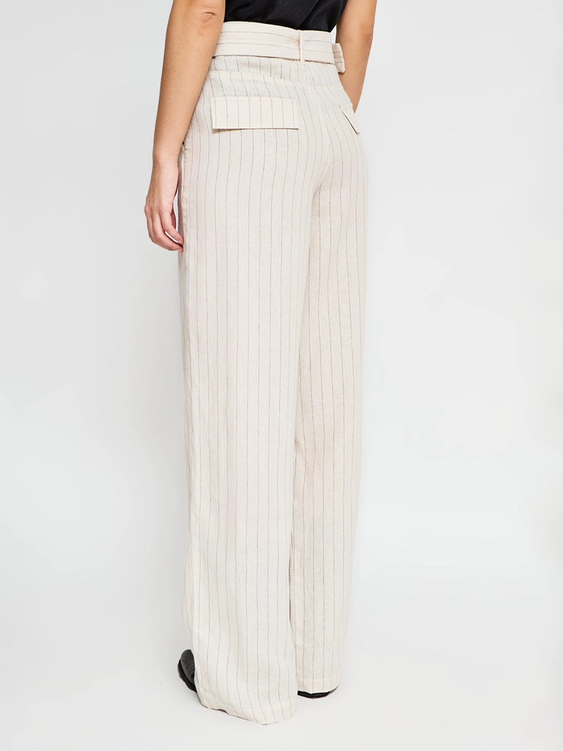 PANTALÓN MUJER BARBADOS LINO CINTURÓN - 3
