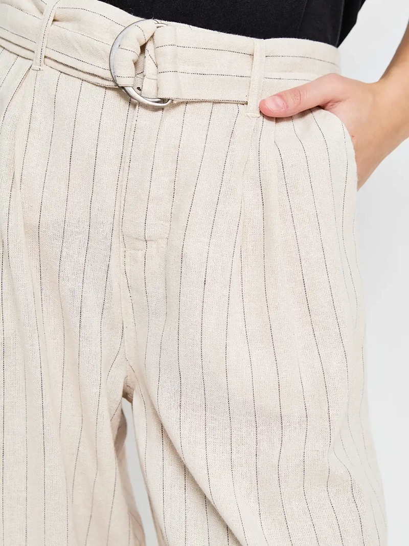 PANTALÓN MUJER BARBADOS LINO CINTURÓN - 4