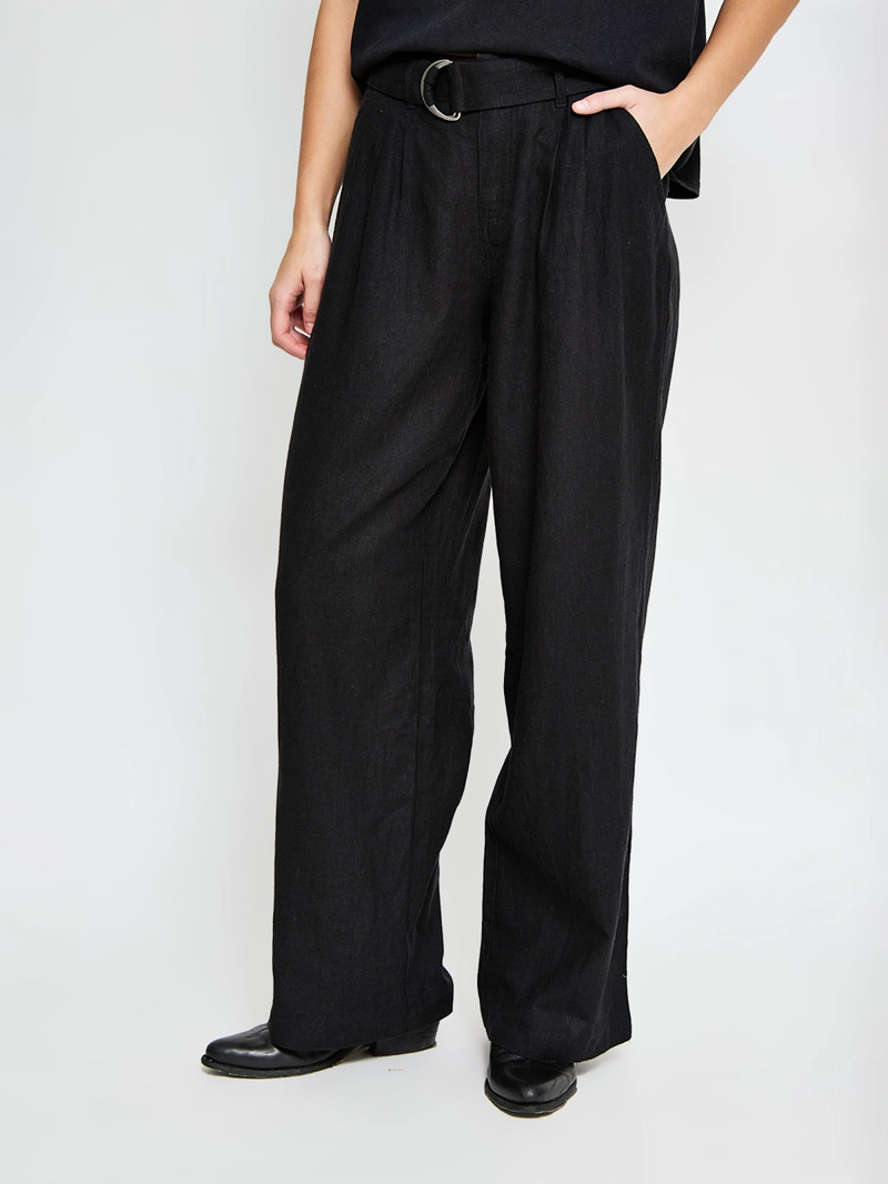 PANTALÓN MUJER BARBADOS LINO CINTURÓN - 2