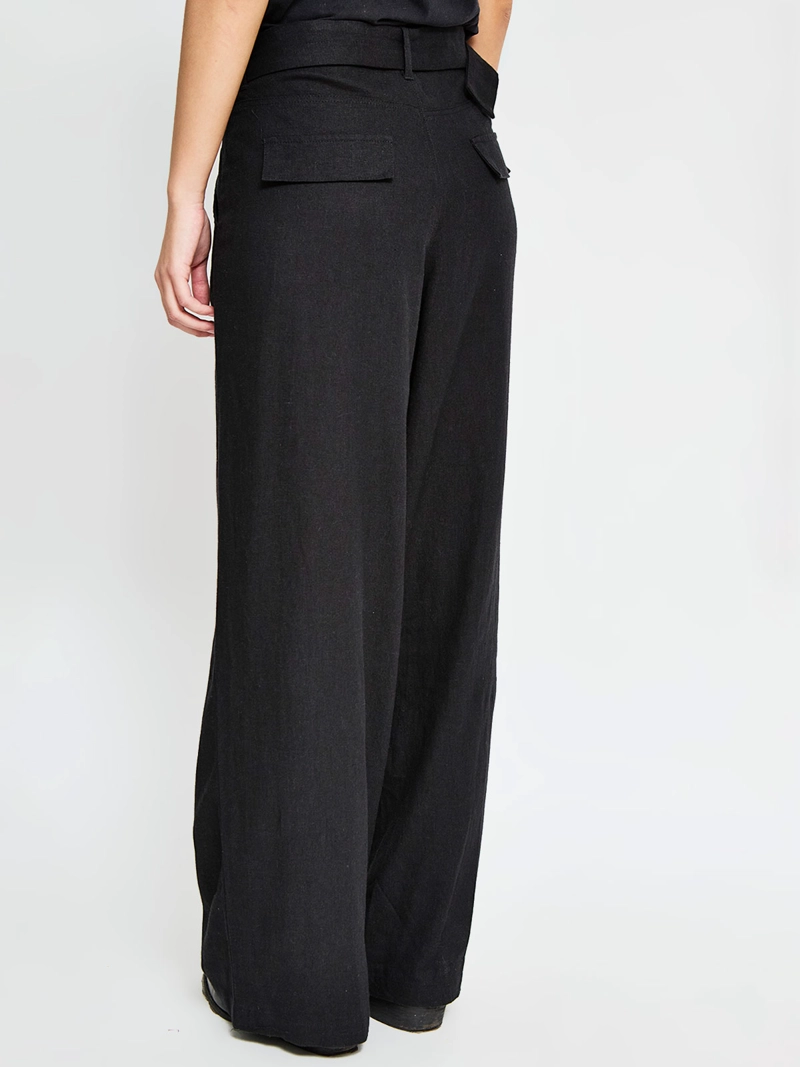 PANTALÓN MUJER BARBADOS LINO CINTURÓN - 3