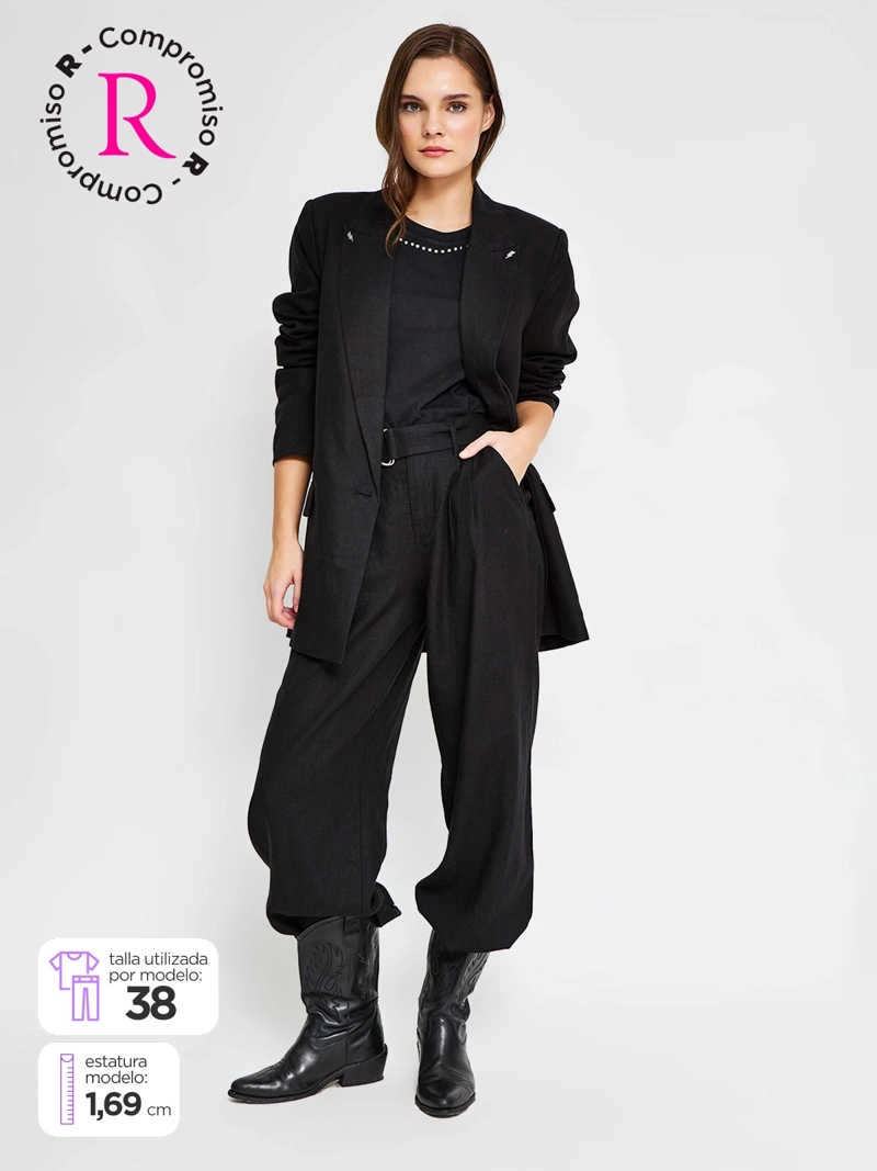 PANTALÓN MUJER BARBADOS LINO CINTURÓN