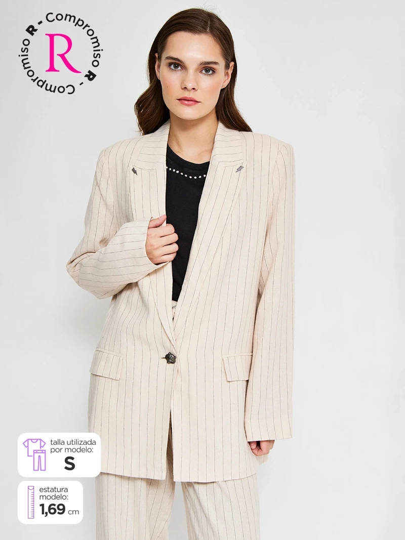 BLAZER MUJER BARBADOS LINO