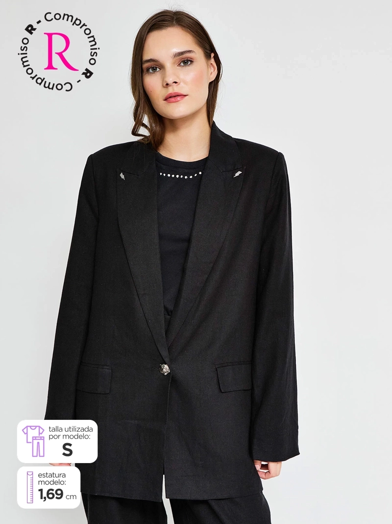 BLAZER MUJER BARBADOS LINO