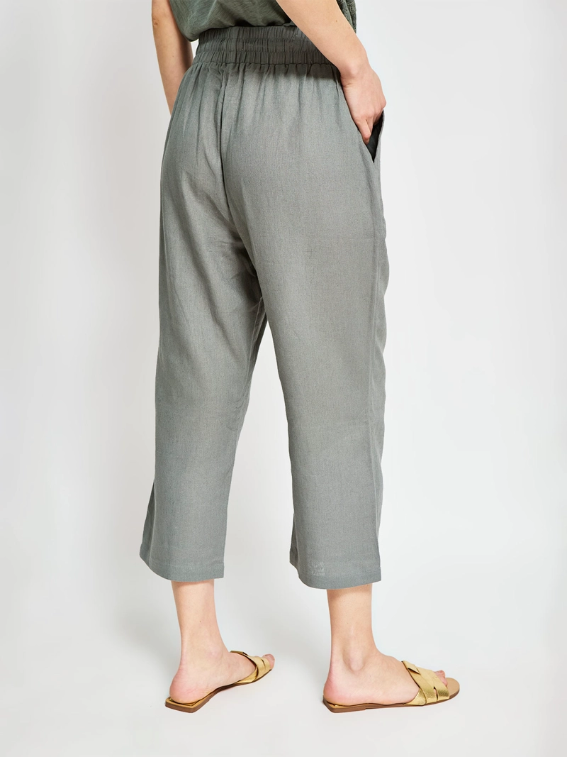 PANTALÓN MUJER AZIZ LINO CAPRI - 3