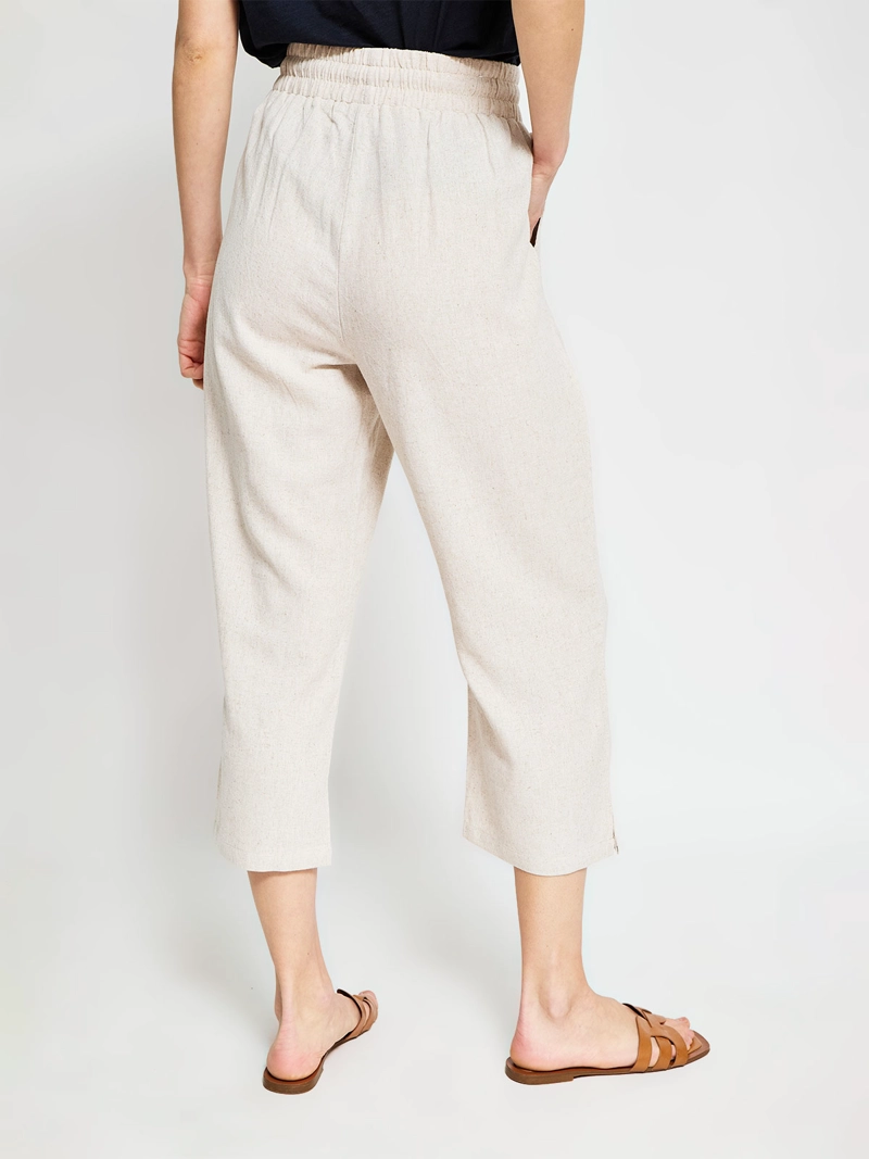 PANTALÓN MUJER AZIZ LINO CAPRI - 3