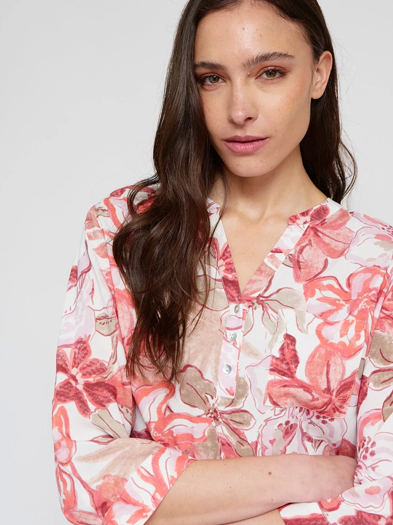 BLUSA MUJER AZIZ MANGA 3/4 ESTAMPADA - 3
