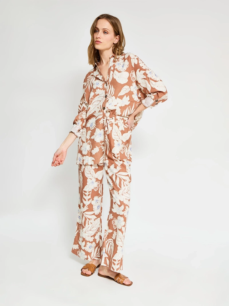 BLUSA MUJER AZIZ LINO MANGA 3/4 - 4