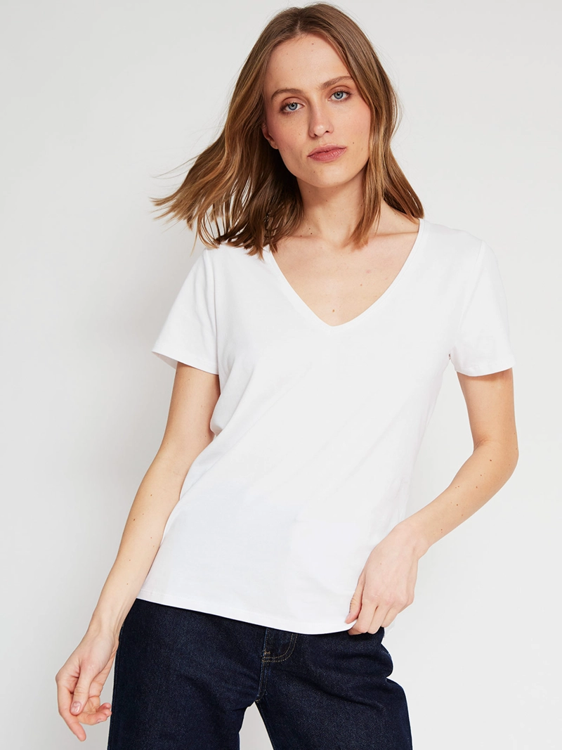 POLERA MUJER MARQUIS ALGODÓN CUELLO EN V - 2