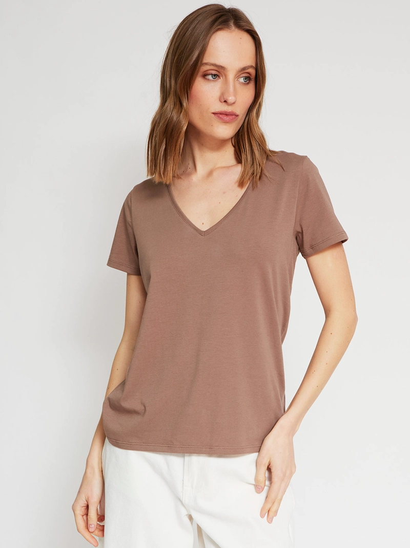 POLERA MUJER MARQUIS ALGODÓN CUELLO EN V - 2